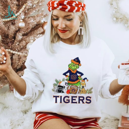 Auburn Tigers Grinch and Max dog funny Christmas shirt