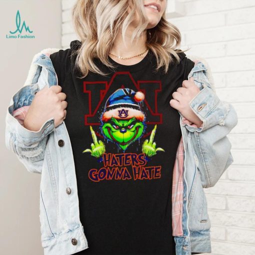 Auburn Tigers Grinch middle finger haters gonna hate shirt