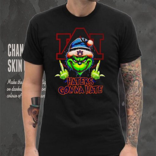 Auburn Tigers Grinch middle finger haters gonna hate shirt