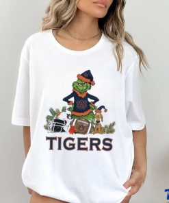 Auburn Tigers Santa Grinch And Santa Dog Christmas Shirt