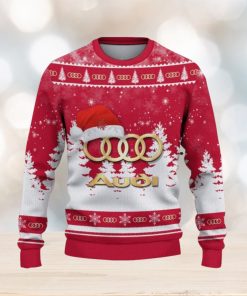 Audi Logo Wearing Santa Hat Christmas Gift Ugly Christmas Sweater For Men And Women Gift