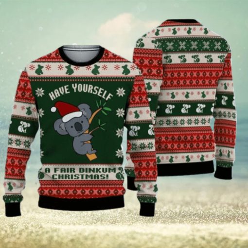 Australian Fair Dinkum Christmas Ugly 3D Sweater