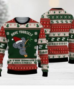 Australian Fair Dinkum Christmas Ugly 3D Sweater