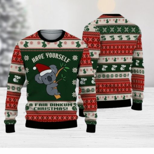 Australian Fair Dinkum Christmas Ugly 3D Sweater