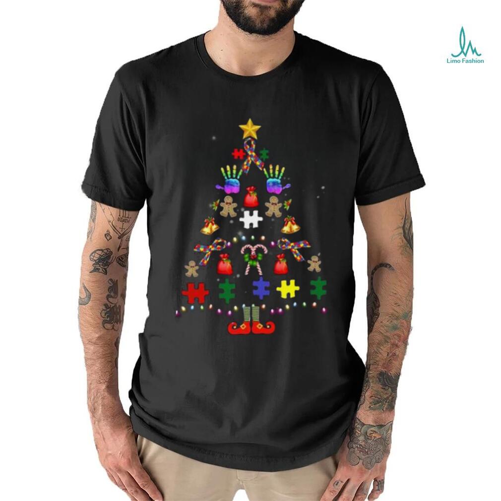 Autism Puzzle Christmas Tree Shirt Autism Puzzle Christmas Tree Shirt