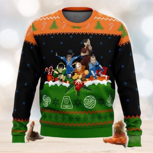 Avatar the Last Airbender On the Chimney Top Ugly Christmas Sweater Funny Gift For Men And Women Fans