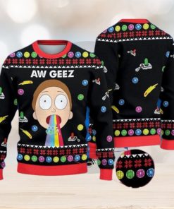 Aw Geez Moment Sweater Rick and Morty Christmas Sweater