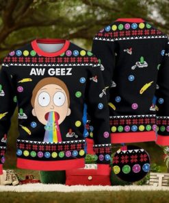 Aw Geez Moment Sweater Rick and Morty Christmas Sweater