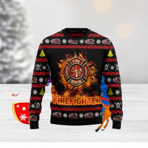 Awesome Firefighter Ugly Christmas Sweaters Impressive Gift For Men And Women