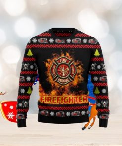 Awesome Firefighter Ugly Christmas Sweaters Impressive Gift For Men And Women