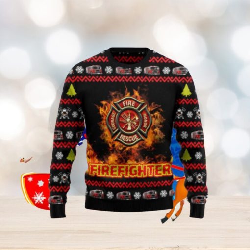 Awesome Firefighter Ugly Christmas Sweaters Impressive Gift For Men And Women