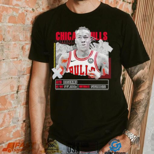 Ayo Dosunmu number 12 Chicago Bulls basketball player pose paper gift shirt