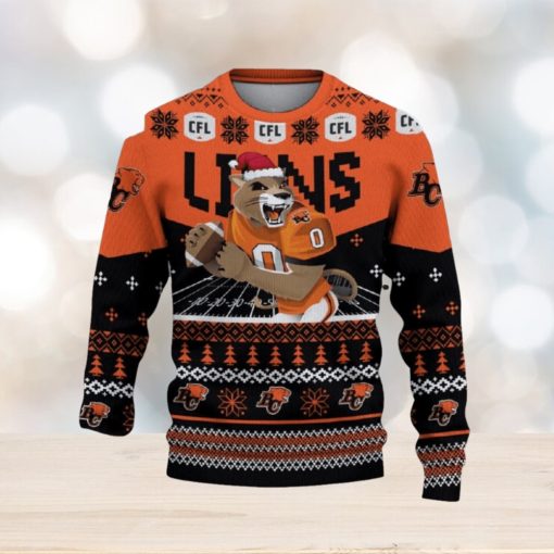 BC Lions Custom Name 3D Sweater Funny Gift For Men And Women Fans Christmas