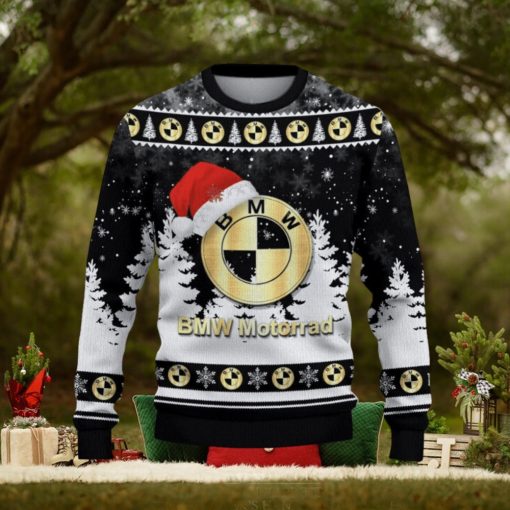 BMW Motorrad Ugly Christmas Sweater Car Lovers Santa Hat Tree Christmas For Fans Gift