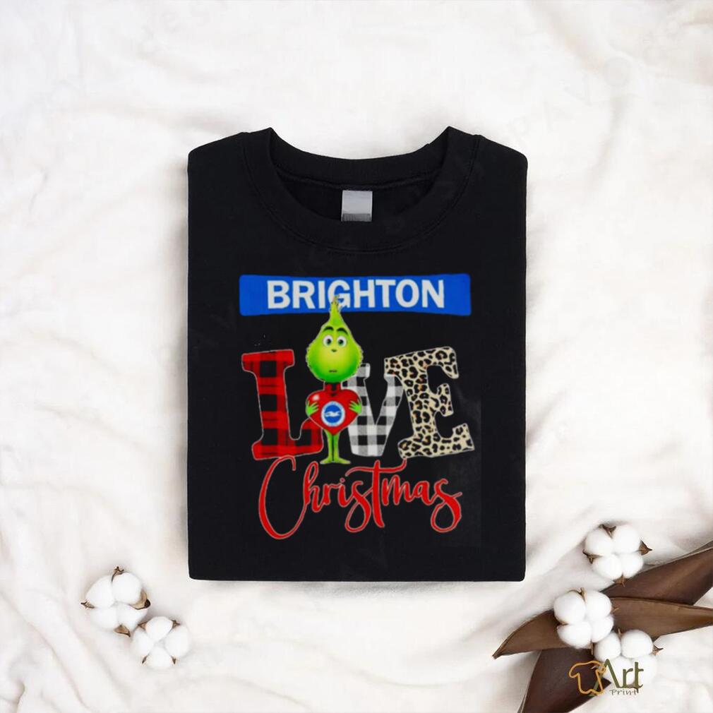 BRIGHTON AND HOVE ALBION GRINCH LOVE CHRISTMAS SHIRT BRIGHTON AND HOVE ALBION GRINCH LOVE CHRISTMAS SHIRT