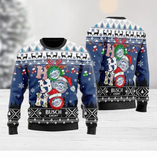 BUSch Light Ho Ho Ho Christmas All Over Print Thicken Sweater For Men And Women Gift Christmas