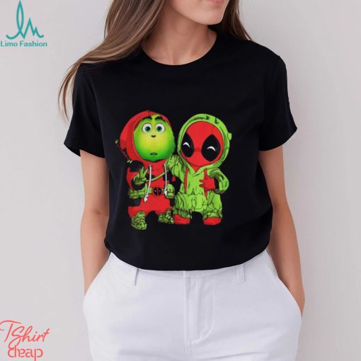 Baby Grinch and Deadpool Christmas shirt