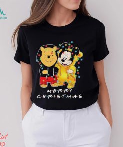 Baby Pooh and baby Mickey mouse merry christmas light shirt, hoodie, sweater, long sleeve and tank top Baby Pooh and baby Mickey mouse merry christmas light shirt