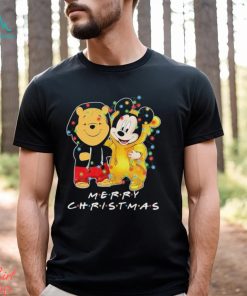 Baby Pooh and baby Mickey mouse merry christmas light shirt, hoodie, sweater, long sleeve and tank top Baby Pooh and baby Mickey mouse merry christmas light shirt