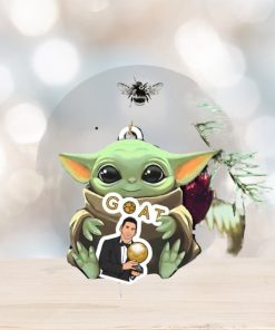 Baby Yoda Hug Lionel Messi Ballon d’Or 2023 Winner GOAT Tree Decorations Ornament