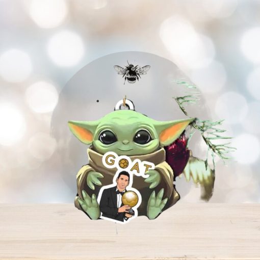 Baby Yoda Hug Lionel Messi Ballon d’Or 2023 Winner GOAT Tree Decorations Ornament