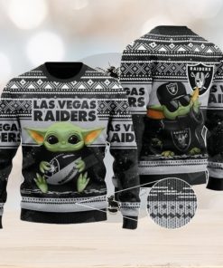 Baby Yoda Las Vegas Raiders Ugly Christmas Sweater Nice For Fans