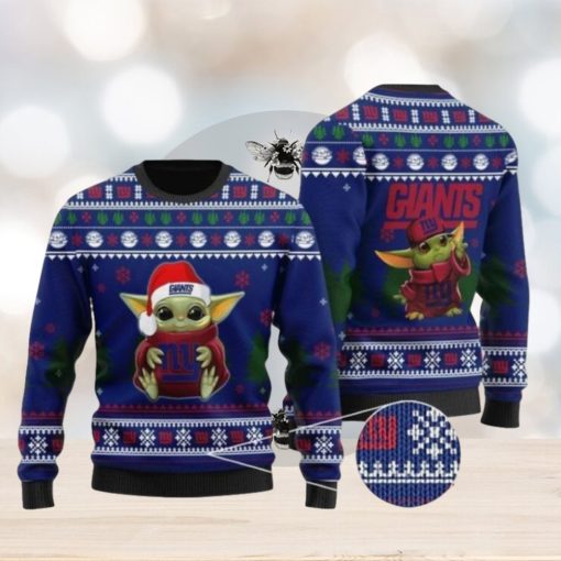 Baby Yoda New York Giants Ugly Christmas Sweaters