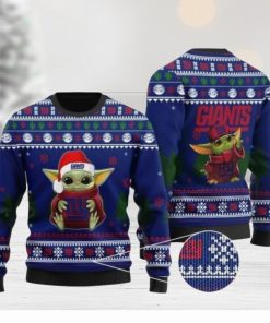 Baby Yoda New York Giants Ugly Christmas Sweaters