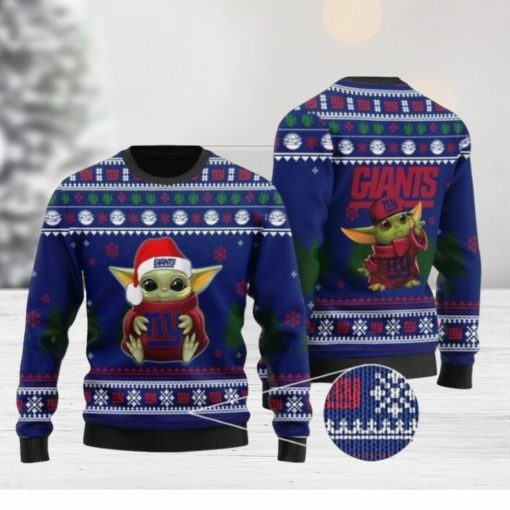 Baby Yoda New York Giants Ugly Christmas Sweaters