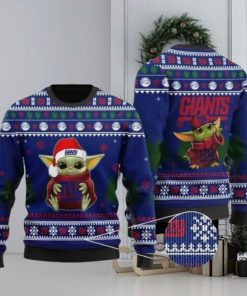 Baby Yoda New York Giants Ugly Christmas Sweaters