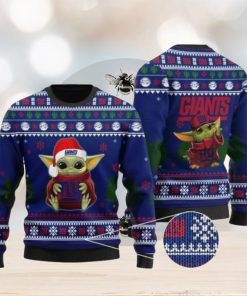 Baby Yoda New York Giants Ugly Christmas Sweaters