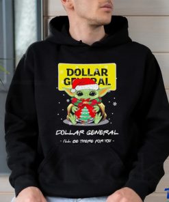 Baby Yoda hug ball hat santa Dollar General I’ll be there for you merry christmas shirt