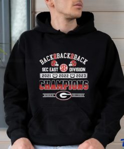 Back 2 Back 2 Back 2021 2022 2023 SEC East Division Champions Georgia Bulldogs Shirt
