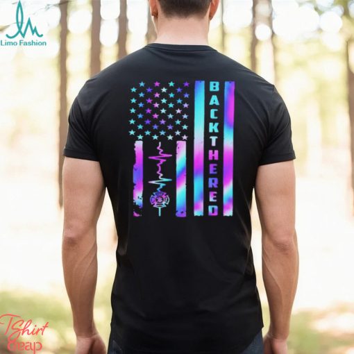 Back The Red Firefighter Flag Shirt