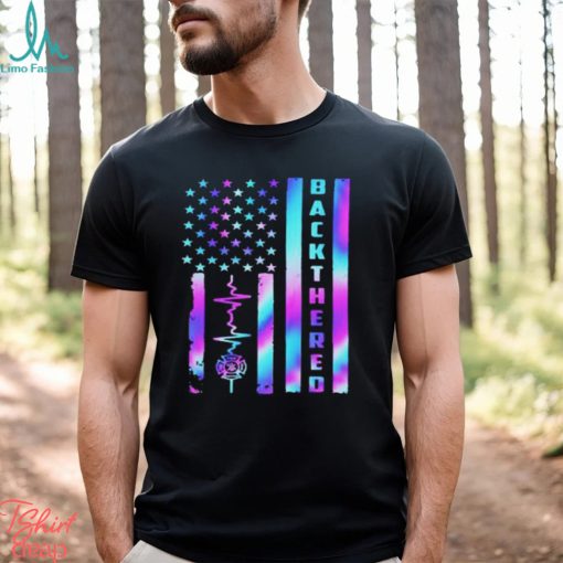 Back The Red Firefighter Flag Shirt