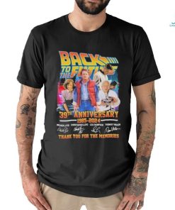 Back To The Future 39th Anniversary 1985 – 2024 Thank You For The Memories Signatures shirt