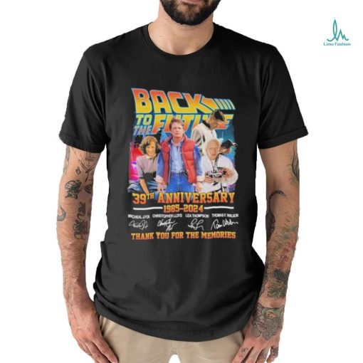 Back To The Future 39th Anniversary 1985 – 2024 Thank You For The Memories Signatures shirt