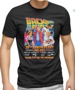 Back To The Future 39th Anniversary 1985 – 2024 Thank You For The Memories Signatures shirt