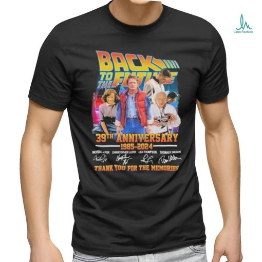 Back To The Future 39th Anniversary 1985 – 2024 Thank You For The Memories Signatures shirt