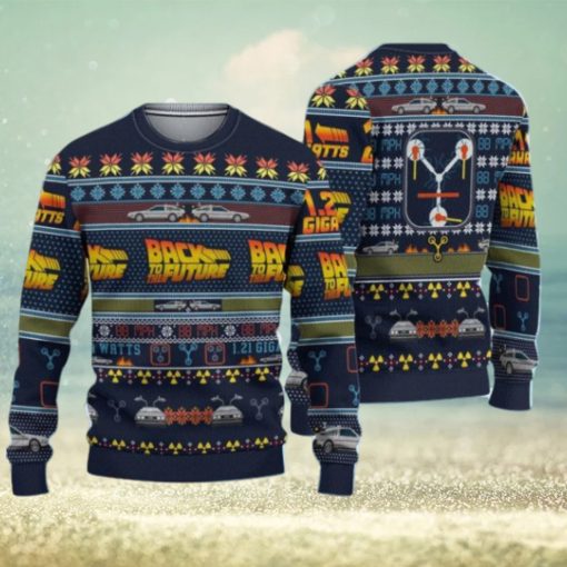 Back To The Future Ugly Knitted Christmas 3D Sweater