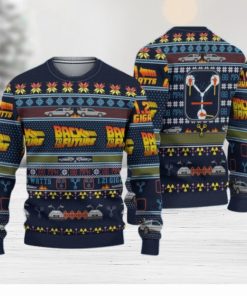 Back To The Future Ugly Knitted Christmas 3D Sweater