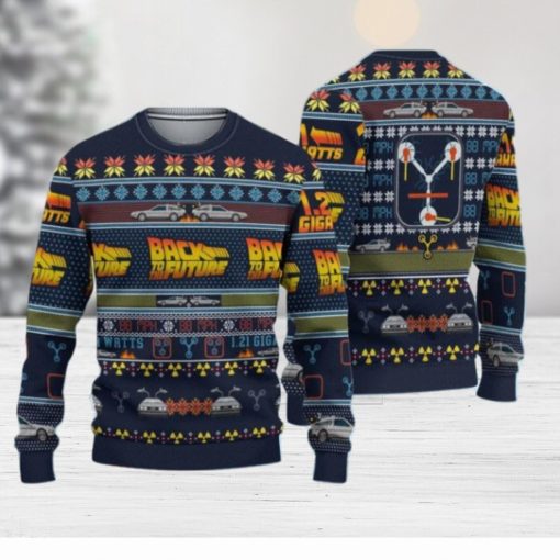 Back To The Future Ugly Knitted Christmas 3D Sweater