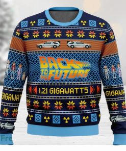 Back to the Future Ugly Christmas Sweater Marty McFly Emmett Brown Ugly Sweater Tree Christmas