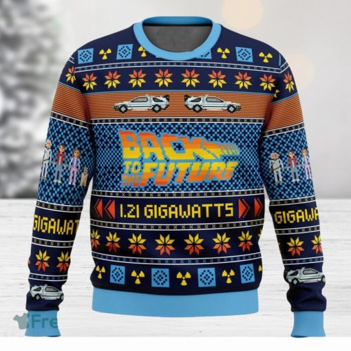 Back to the Future Ugly Christmas Sweater Marty McFly Emmett Brown Ugly Sweater Tree Christmas