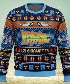 Back to the Future Ugly Christmas Sweater Marty McFly Emmett Brown Ugly Sweater Tree Christmas