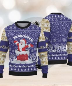 Baltimore Ravens Christmas Funny Santa Claus Ugly Christmas Sweaters