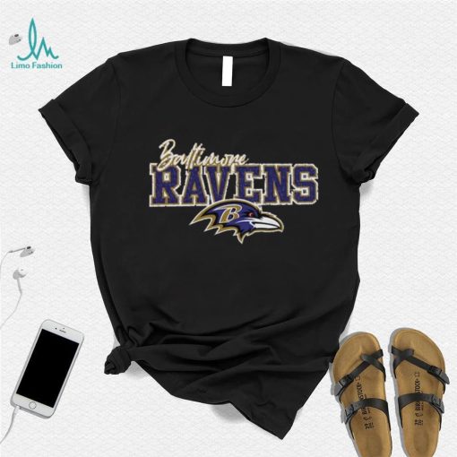 Baltimore Ravens Gameday Couture s In The Spotlight Tonal Leopard Print Shirt