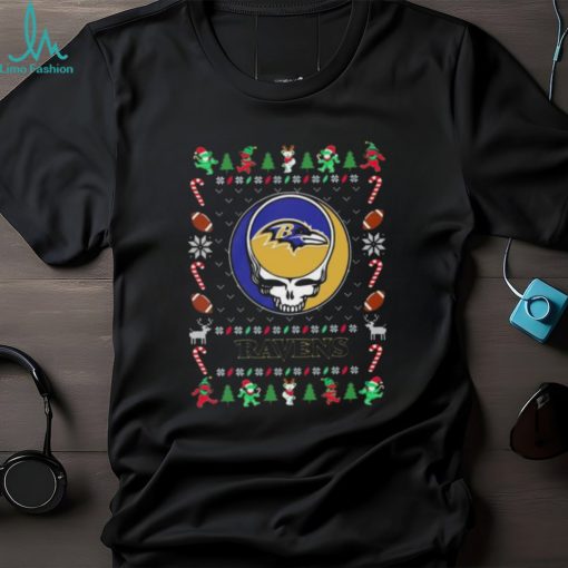 Baltimore Ravens Gratefull Dead Ugly Christmas Shirt