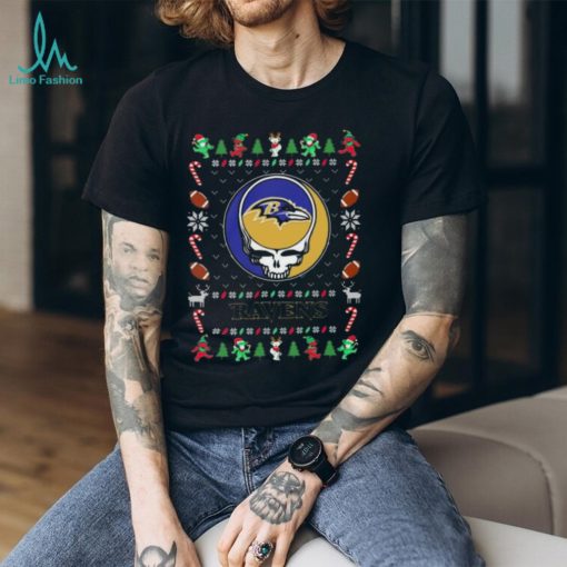 Baltimore Ravens Gratefull Dead Ugly Christmas Shirt