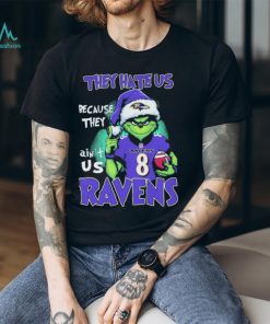 Baltimore Ravens Grinch Christmas They Hate Us Because Ain’t Us Ravens Shirt